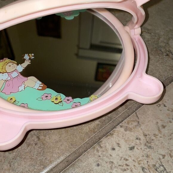 Cabbage Patch Kids Vintage 1985 Look At Me Stand Up Pink Vanity Mirror - Picture 12 of 15